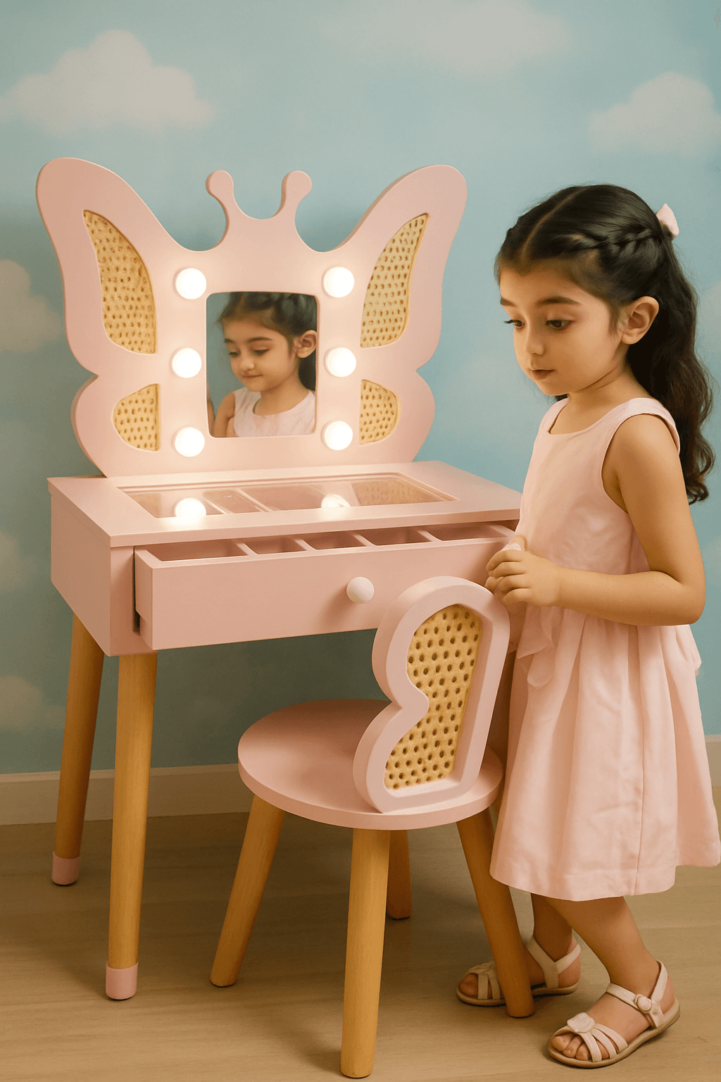 Butterfly Vanity With Chair