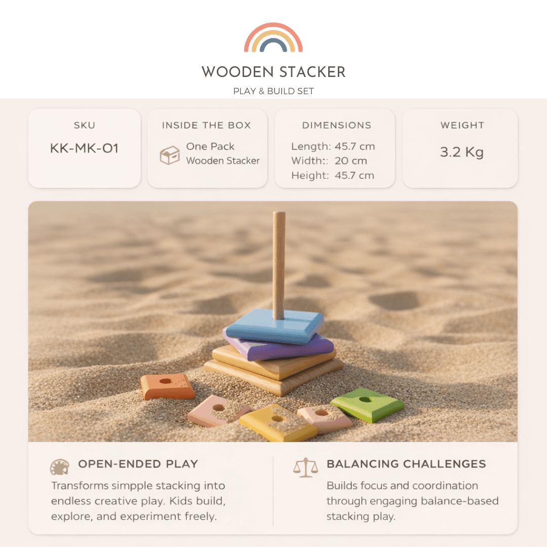 Montessori Balance Wooden Stones — image 5