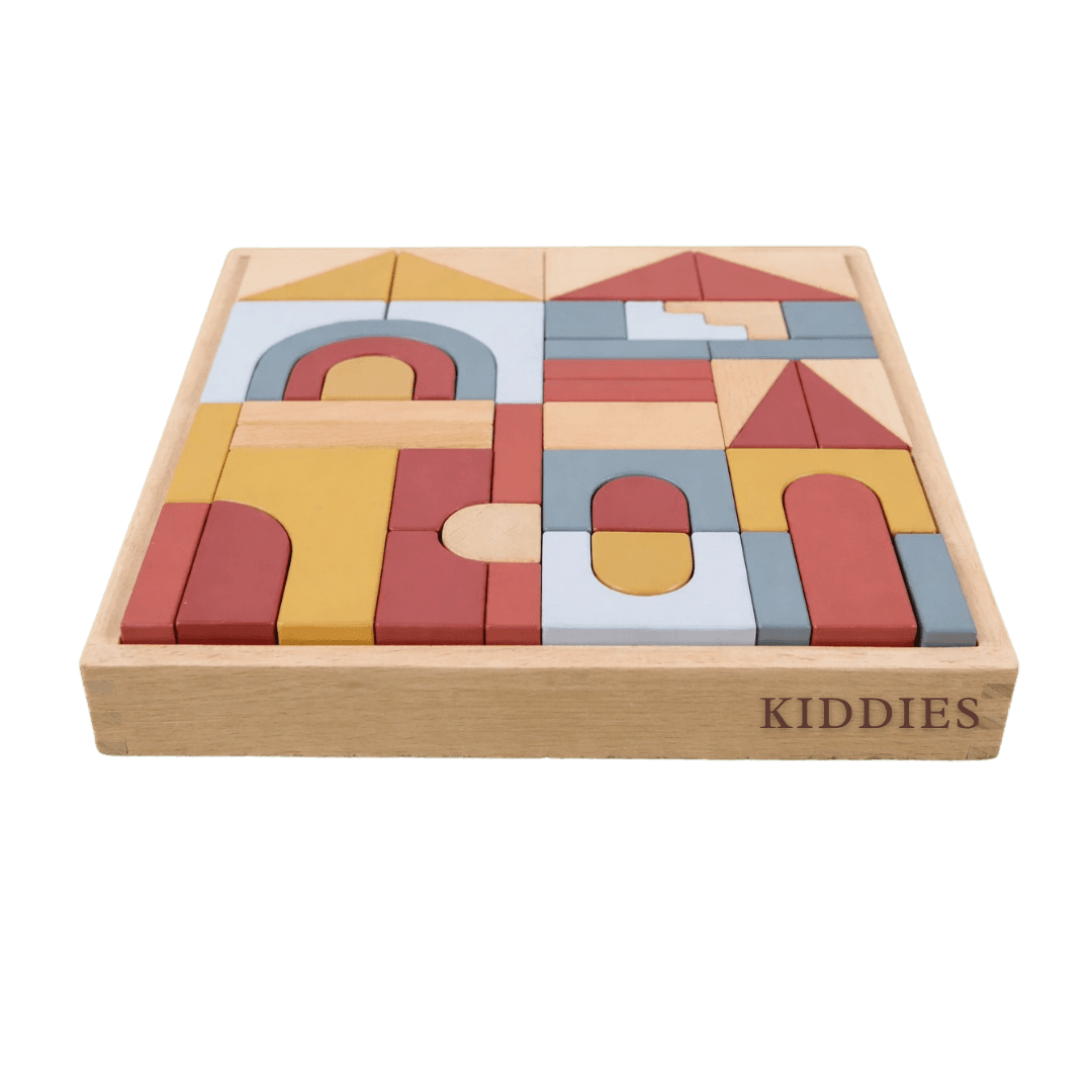 47-Piece Natural Wood Blocks