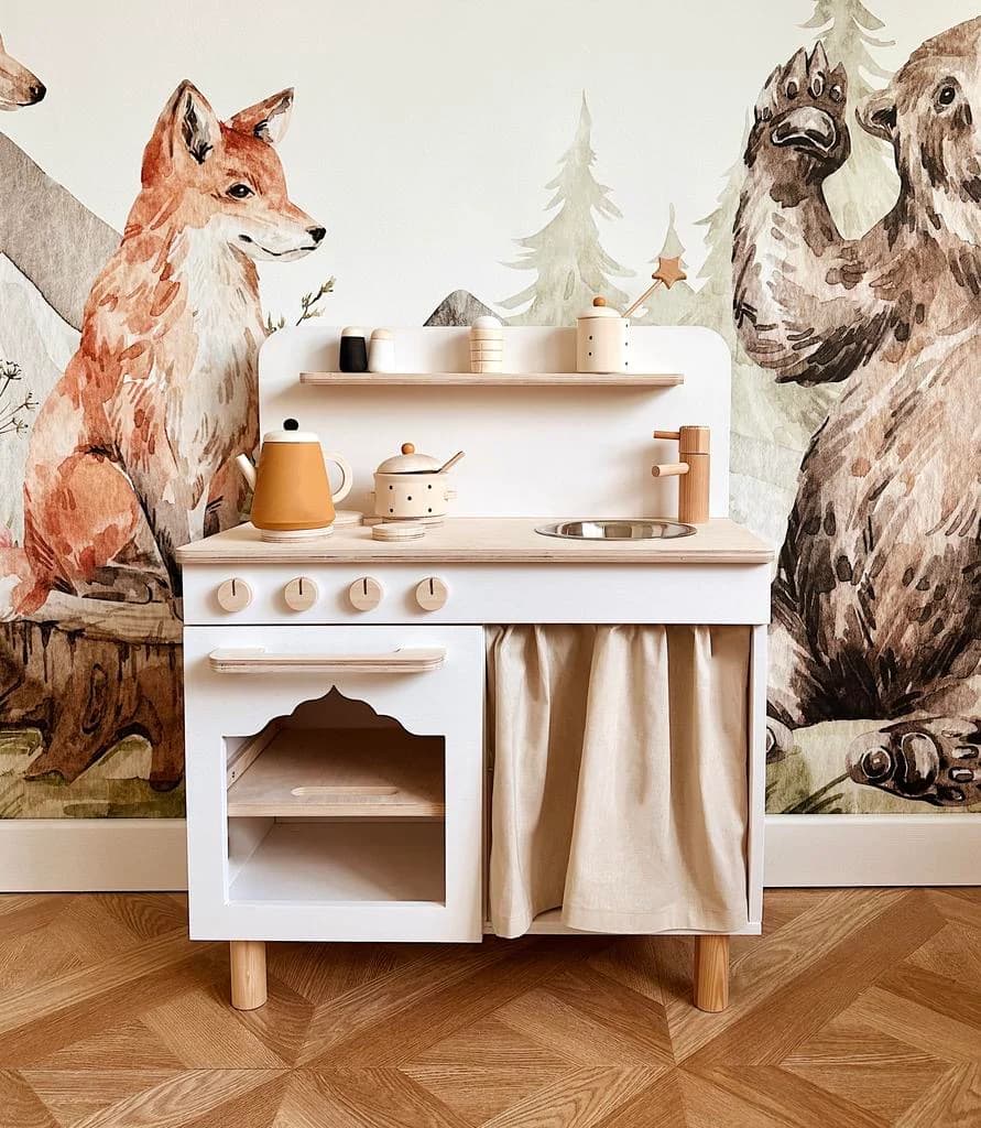 Wooden Kids Play Kitchen