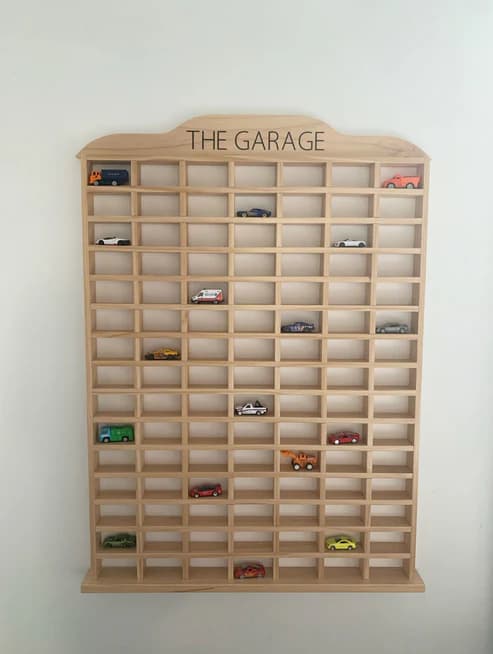 Matchbox Car garage storage