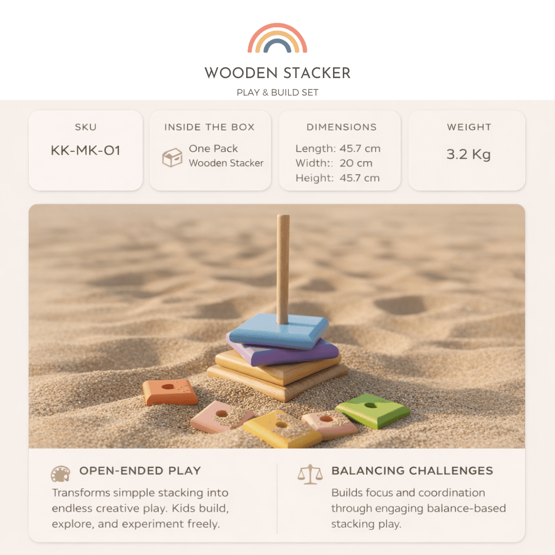 Montessori Balance Wooden Stones