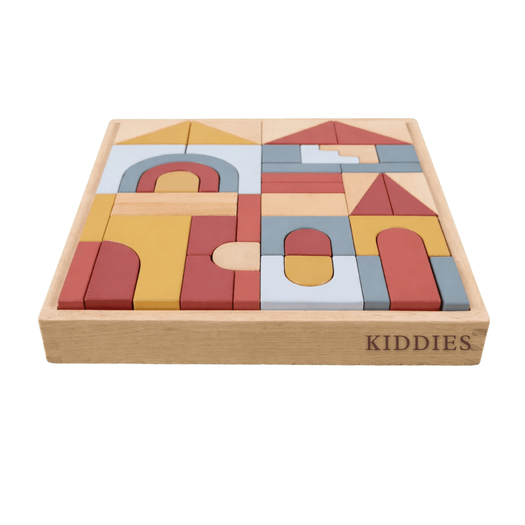 47-Piece Natural Wood Blocks